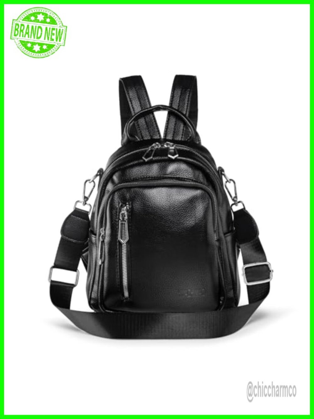 Women's Mini Backpack Purse PU Leather 3-in-1 Handbag Travel Daypack